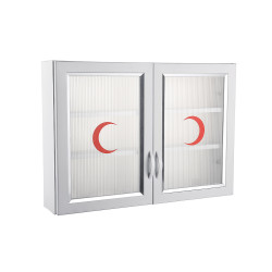 Pvc Ecza Dolabı Çift Kapılı (KİLİTLİ)